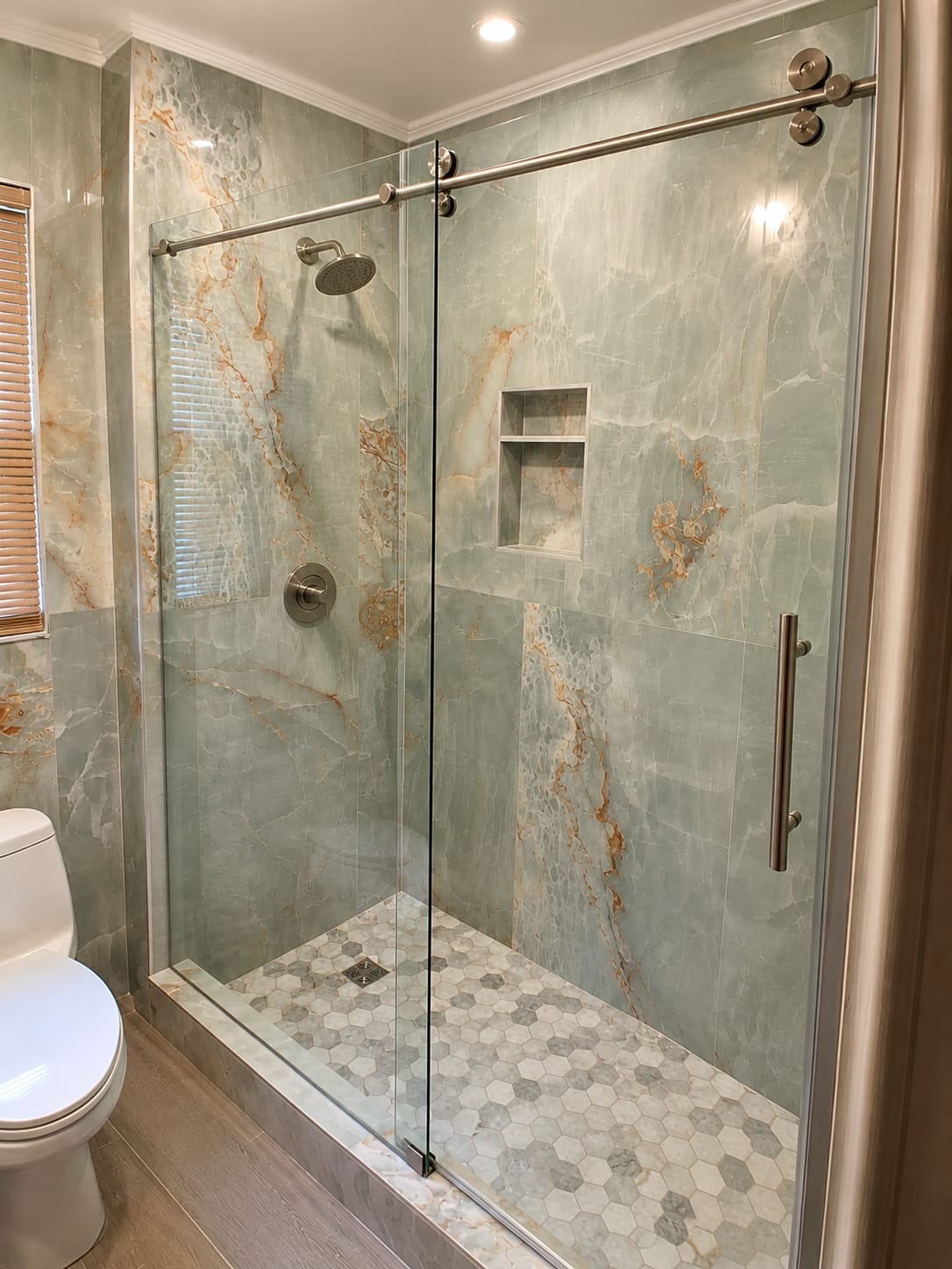 Sliding shower upgrade completed by GlassXperts in Metro Atlanta