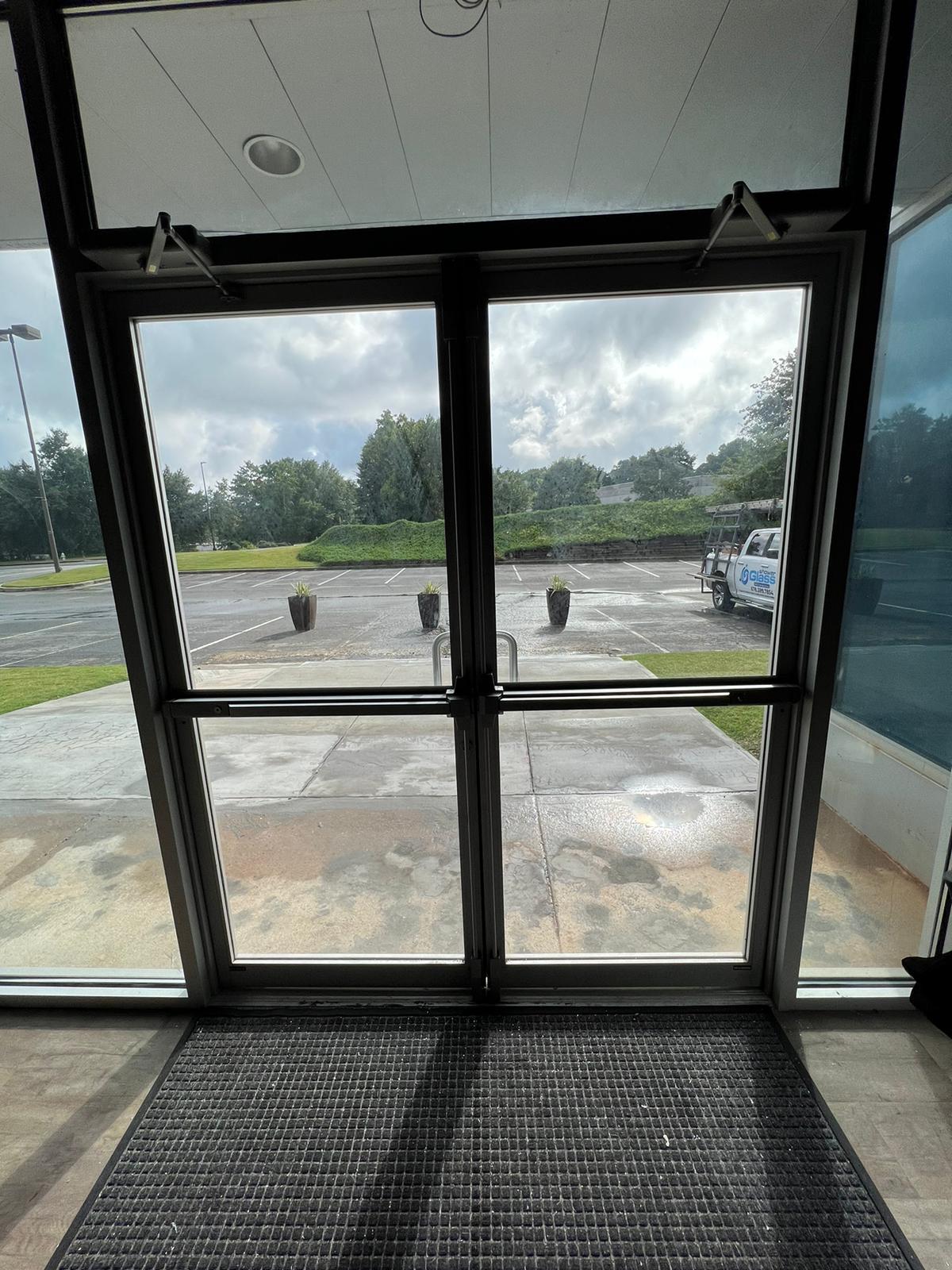 Commercial double entry system commercial glass project completed by GlassXperts in Metro Atlanta, Georgia